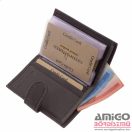 Green deed fekete patentos álló bőr kártyatartó afk2038/t