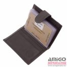 Green deed fekete patentos álló bőr kártyatartó afk2038/t