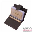 Green deed fekete patentos álló bőr kártyatartó agh2038/t