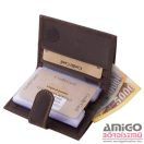 Green deed sötétbarna patentos álló bőr kártyatartó fgd2038/t