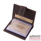 Green deed sötétbarna patentos álló bőr kártyatartó fgd2038/t