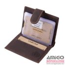 Green deed sötétbarna patentos álló bőr kártyatartó fgd2038/t