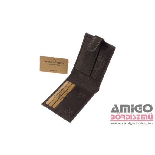 Green deed fekete patentos férfi bőr pénztárca gdh1002/t
