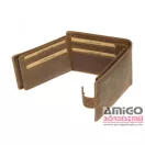 Green deed barna / sárga varrott patentos férfi bőr pénztárca op1021/t