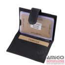 Green deed fekete patentos álló bőr kártyatartó rec2038/t