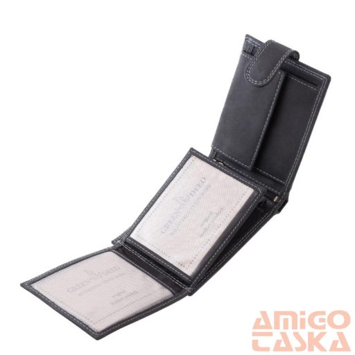 Green deed fekete tacsis patentos férfi bőr pénztárca tacsko1021/t