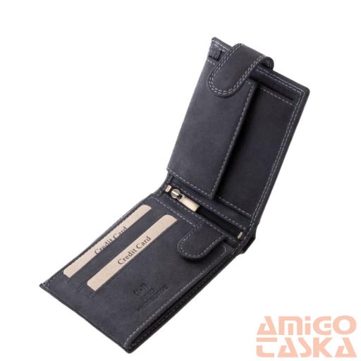 Green deed fekete tacsis patentos férfi bőr pénztárca tacsko1021/t
