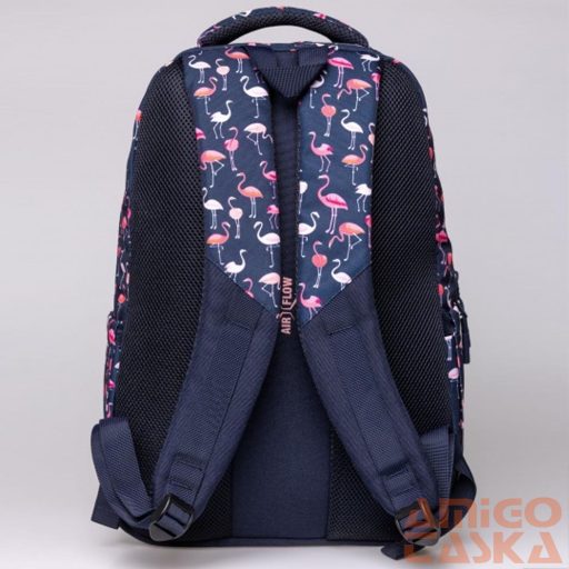 Heavy tools sötétkék / flamingós textil hátizsák ehatan25 flamingo