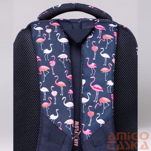 Heavy tools sötétkék / flamingós textil hátizsák ehatan25 flamingo