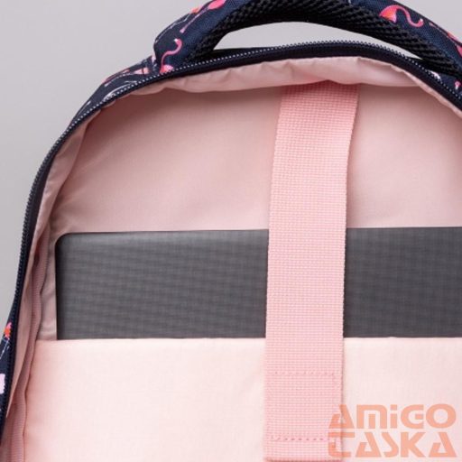Heavy tools sötétkék / flamingós textil hátizsák ehatan25 flamingo