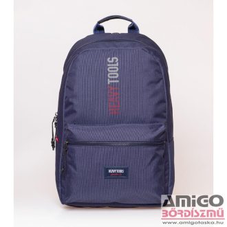   Heavy tools sötétkék / feliratos textil hátizsák 21L elinor23 navy