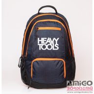   Heavy tools fekete / kék pöttyös / narancssárga textil hátizsák 32L elmano23 dots