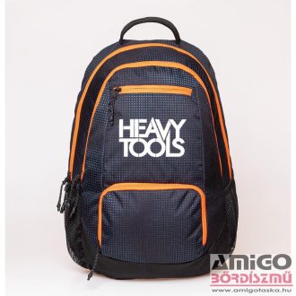   Heavy tools fekete / kék pöttyös / narancssárga textil hátizsák 32L elmano23 dots