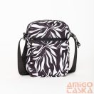 Heavy tools fekete / fehér levélmintás textil válltáska etorp26 batik