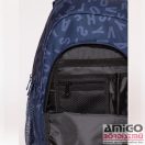 Heavy tools sötétkék /  betűmintás textil hátizsák 30L ettie23 abc