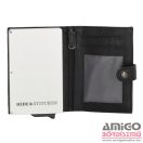 Hide&stitches fekete alumínium kártyatartós álló fazonú kicsi férfi bőr pénztárca 20572001