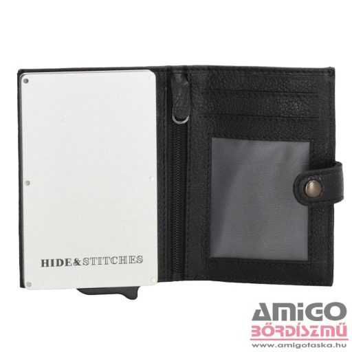 Hide&stitches csaubarna alumínium kártyatartós álló fazonú kicsi férfi bőr pénztárca 20572999