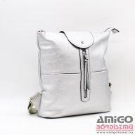 Ilf ezüst műbőr női hátizsák h040