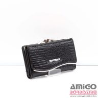   Jennifer jones fekete / lakk / krokkó mintás kívül keretes közepes női bőr pénztárca 5245-2