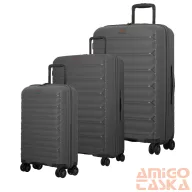   Jump szürke polypropylén négy kerekű bőrönd szett naumad