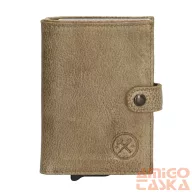 20572 031 Hide and Stitches safety wallet homok