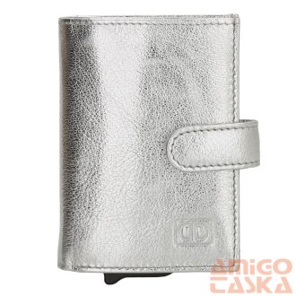 18208998 Hide and Stitches safety wallet ezüst