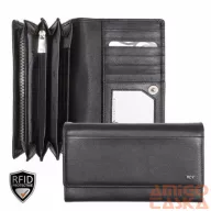 022820 002 Riccardo Ferducci női bőr pénztárca fekete