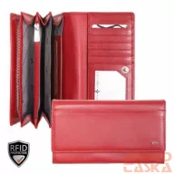 022820 003 Riccardo Ferducci női bőr pénztárca piros