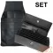 853552 002 Pincértárca és tartó szett bőr fekete