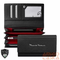 142820 002 Riccardo Ferducci női bőr pénztárca fekete