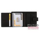 Kadro fekete patentos álló férfi puha bőr pénztárca 647397012