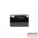 Kalet fekete lakk női rostbőr alkalmi táska