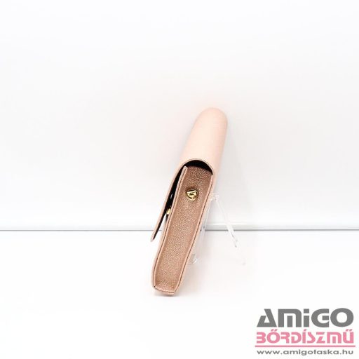 Kalet rosegold / rücskös női rostbőr nagy alkalmi válltáska