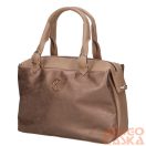 Karen világosbarna / bronz márványos rostbőr női kézi / válltáska 1688 kola