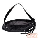 Karen sötétszürke steppelt mintás / fekete erezett rostbőr női válltáska 1691 ce-mimi