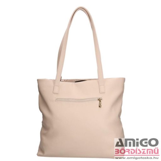 Karen bézs erezett / bronz anyagában mintás / rosegold művelúr hullám mintás / arany anyagában mintás nagy rostbőr női válltáska 2461 zuza