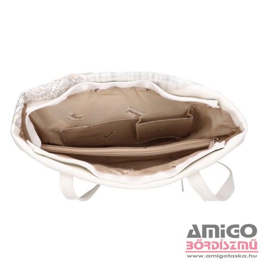 Karen bézs erezett / bronz anyagában mintás / rosegold művelúr hullám mintás / arany anyagában mintás nagy rostbőr női válltáska 2461 zuza