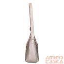 Karen pezsgőarany erezett / sötétbézs ráhajtós rostbőr női válltáska 2488 soraja