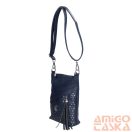 Karen sötétkék / arany lézervágott női rostbőr válltáska 2501 kai