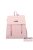 Karen rózsaszín erezett / lakk nyomott mintás ráhajtós rostbőr női hátizsák 9230-bis audre