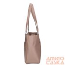 Karen bézs erezett / hullámmintás rostbőr női válltáska 9388 armana