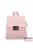 Karen rózsaszín erezett / lakk nyomott mintás ráhajtós rostbőr női hátizsák 9440 fajter