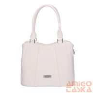   Karen fehér / levélmintás rostbőr női kézi / válltáska 9556 wili