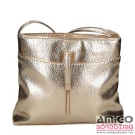   Karen fényes arany erezett női rostbőr válltáska d099 rita
