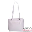 Karen fehér / ezüst művelúr hullám mintás rostbőr női válltáska d587 oktawia