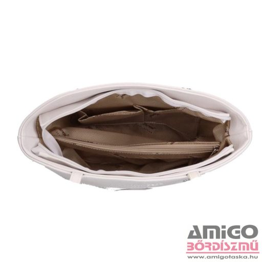 Karen fehér / hologramos / ezüst csillámos rostbőr női válltáska d602 zanet