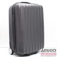   Krokomander fekete két kerekű kicsi műanyag kabinbőrönd kr-1002-1b