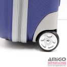 Krokomander sötétkék szürke két kerekű kicsi műanyag kabinbőrönd kr-1002-1bs