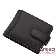 La scala fekete fekvő patentos bőr kártyatartó ad01/t