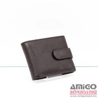   La scala sötétbarna fekvő patentos bőr kártyatartó ad01/t